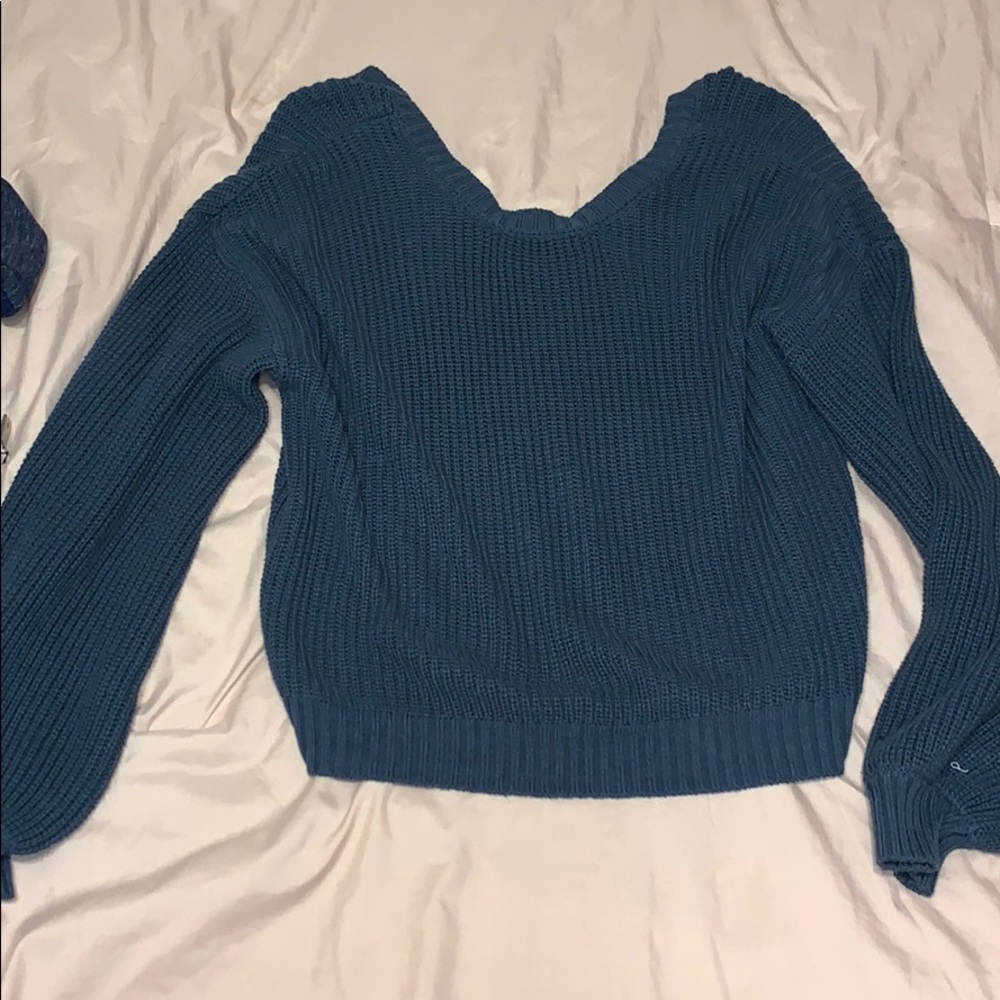 Blue oversized sweater